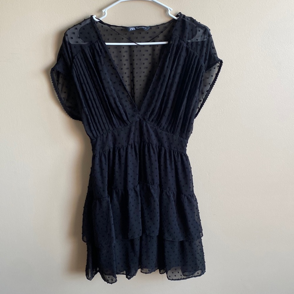 Short sleeved ruffle dress